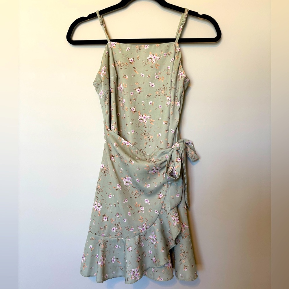 ALTAR’D STATE Floral Wrap Mini Dress - Picture 1 of 5